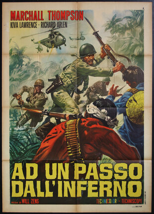 a poster of soldiers fighting with a helicopter