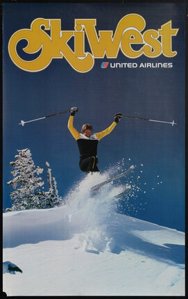 poster with a person skiing 