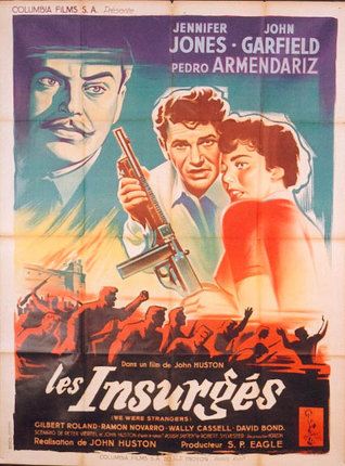 a movie poster with a couple of people holding guns