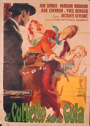 a movie poster of a man pointing a gun to a man
