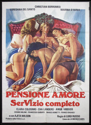 a poster of women lying on a bed