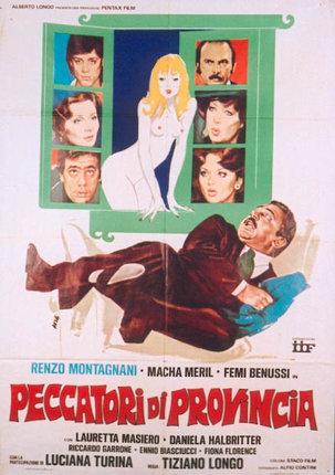 a movie poster of a man lying on a couch