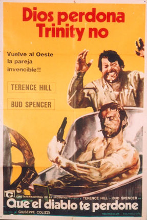 a poster of two men with guns