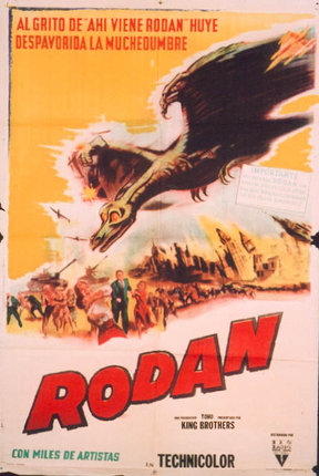 a movie poster with a bird flying over a crowd of people