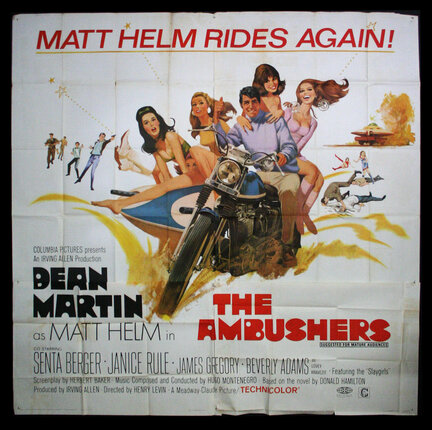 a movie poster of a man riding a motorcycle