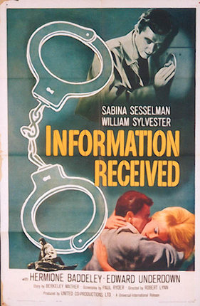 a movie poster with handcuffs and a couple of people hugging
