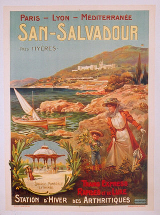 a poster of a tourist attraction
