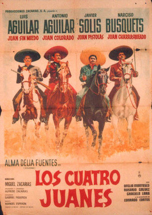 a poster of men riding horses