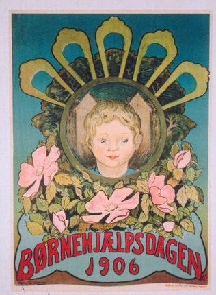 a poster with a child's face