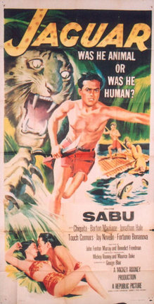 a poster of a man running with a sword