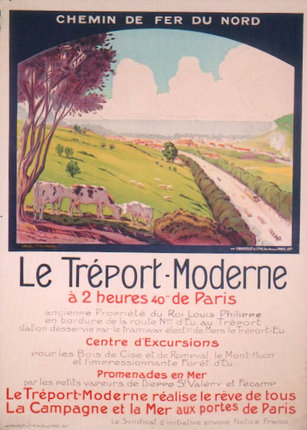 a poster of a train station