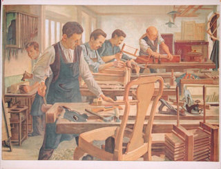 a group of men working in a workshop