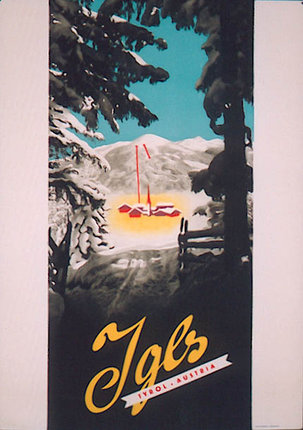 a poster of a ski resort