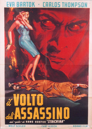 a movie poster of a man lying on a man's back