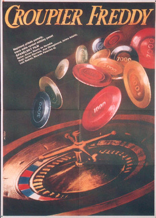 a poster of a casino roulette wheel