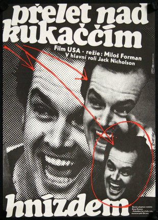 a movie poster with a man's face