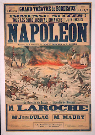 a poster with a picture of a battle