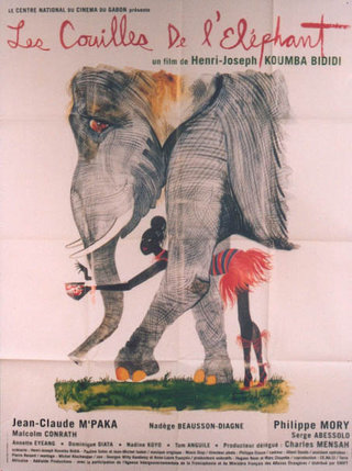 a poster of an elephant and a woman