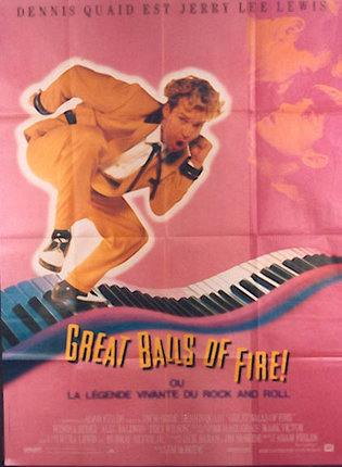 a poster of a man dancing on a piano keyboard