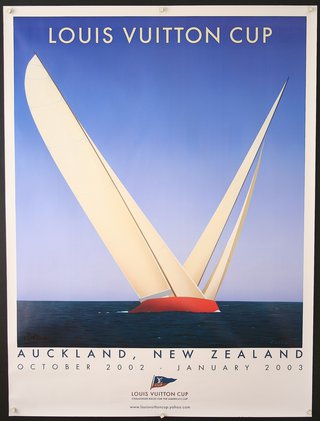 a poster of a sailboat in the ocean