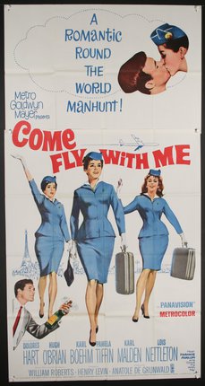 a poster of a flight attendant