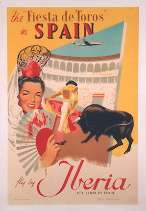 a poster with a woman dancing in a spanish arena