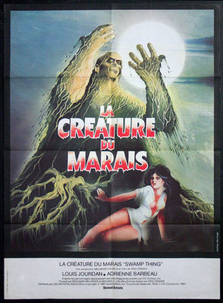 a movie poster with a woman and a monster