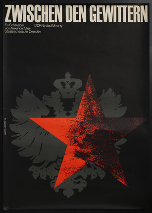a red star on a black background
