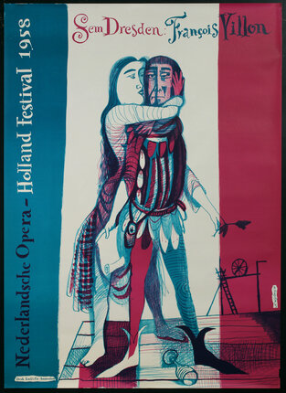 a poster with a couple of people hugging