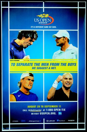 a poster of tennis players