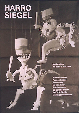 a poster with puppets and text