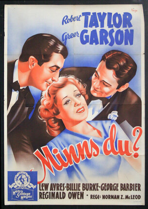 a movie poster of a woman and two men