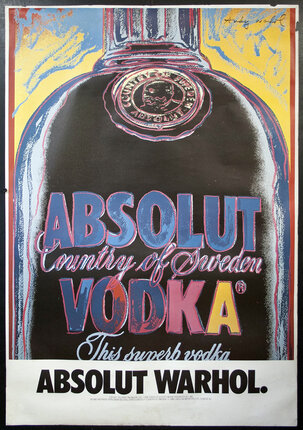 a poster of a bottle of vodka