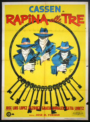 a poster of three men holding guns