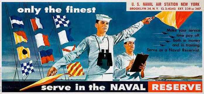 a poster of a navy officer