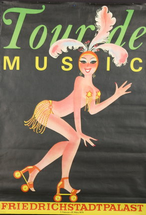 a poster with a woman dancing
