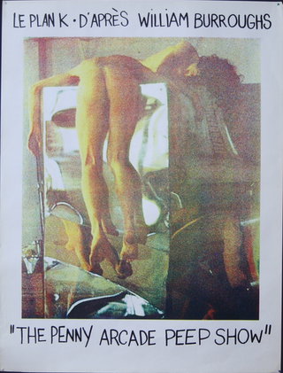 a poster of a naked man lying on a mirror