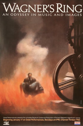a man sitting in a chair in flames