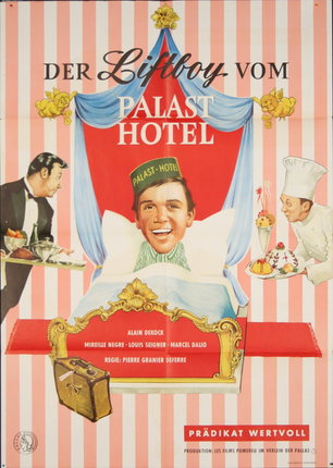 a poster of a man in a bed