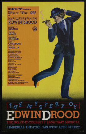 a poster of a person in a suit dancing
