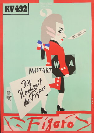 a poster of a woman with a sign