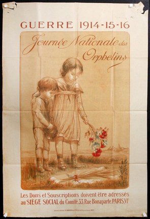 a poster of children holding flowers