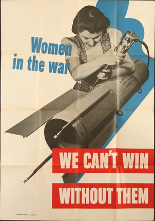 a poster of a woman using a gun