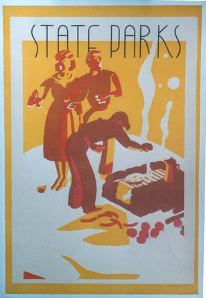 a poster of a man and woman cooking