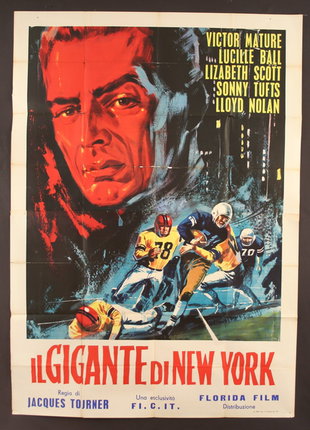 a movie poster of a man playing football