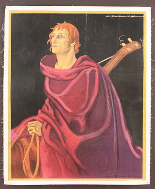 a poster of a man with a red robe