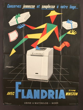 a poster of a dishwasher