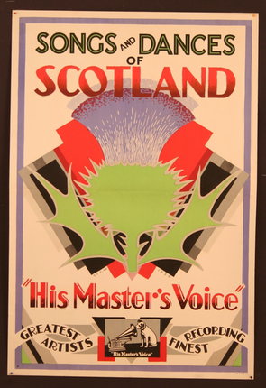 a poster with a thistle and text