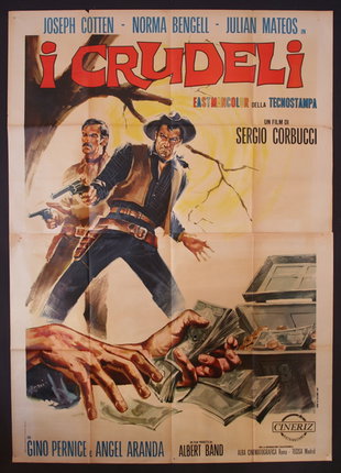 a movie poster with a man holding guns and a bunch of money