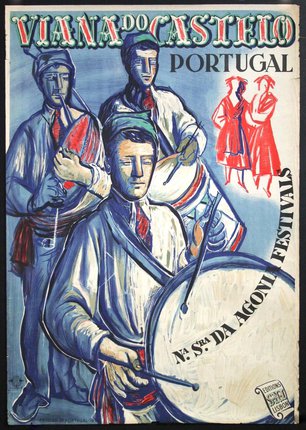 a poster of a band playing instruments